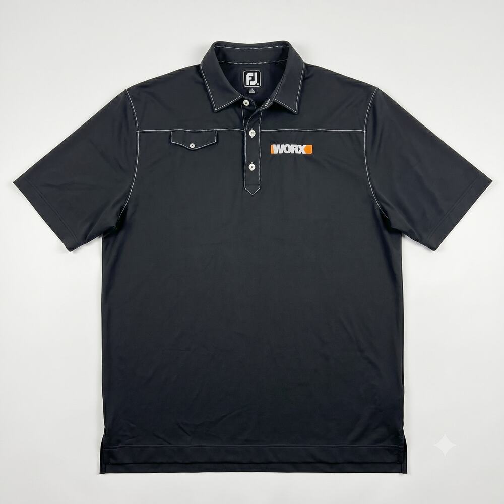 WORX Power Share Tools Employee Golf Tech Polo Shirt Black FootJoy Mens XL